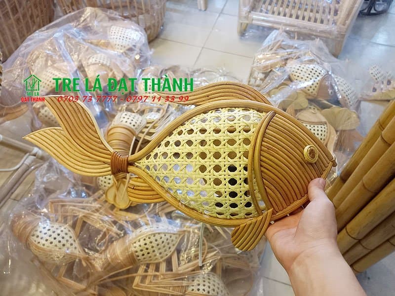 Đèn Cá Mây Tre Đan - DMT049